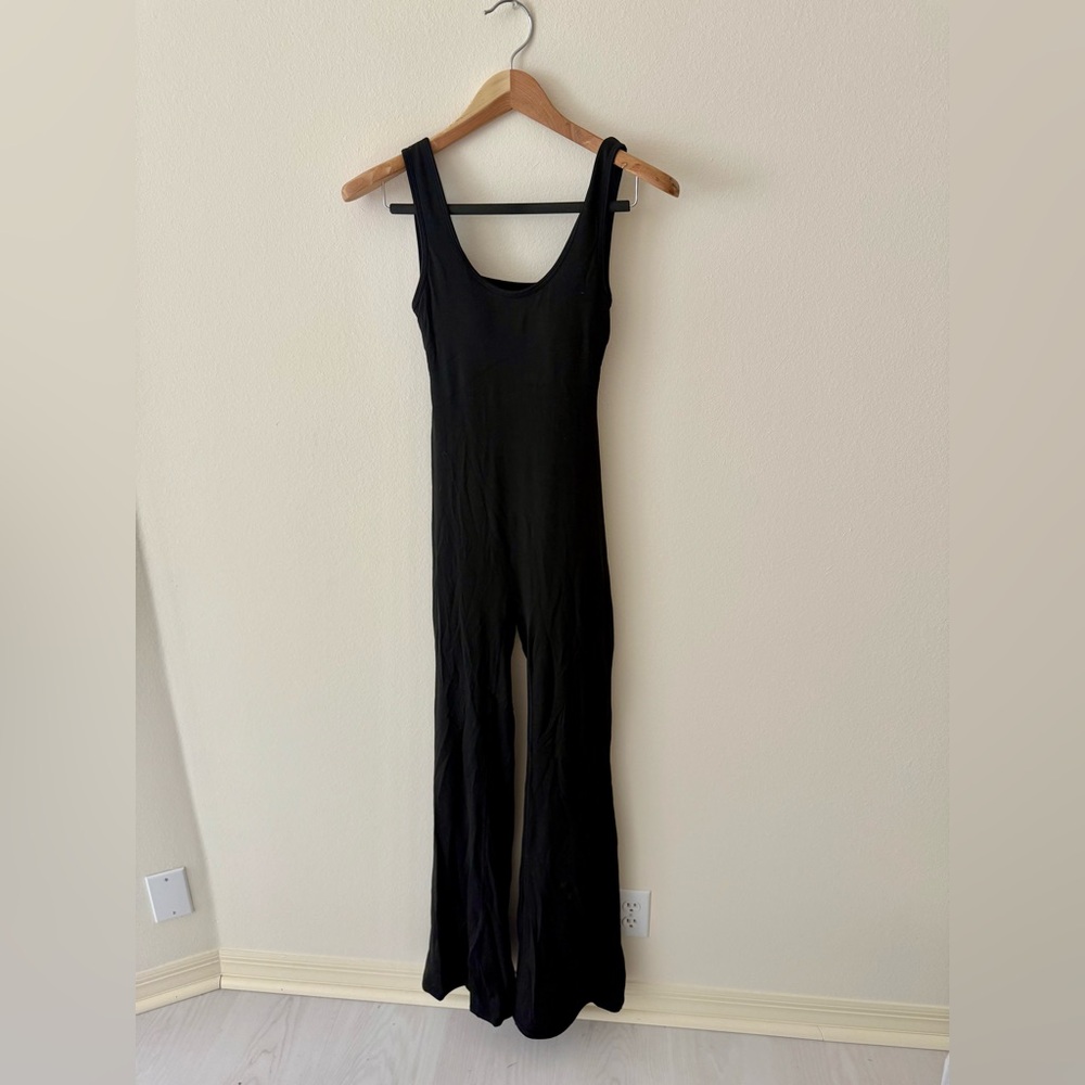Chic Black Sleeveless Jumpsuit one piece athletic athleisure